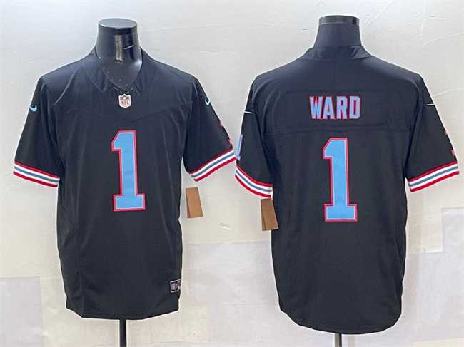 Men%27s Tennessee Titans #1 Cameron Ward Black 2025 Draft F.U.S.E. Vapor Limited Stitched Jersey->tennessee titans->NFL Jersey